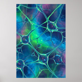Poster Synapse électrique Artwork Abstrait