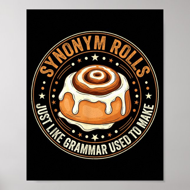 Poster Synonym Rolls Just Like Grammar Used To Make Engli (Devant)