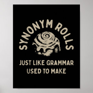Poster Synonym Rolls Plaisanter Cinnamon Rolls Grammar Pu