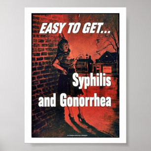 Poster Syphilis Et Gonorrhée
