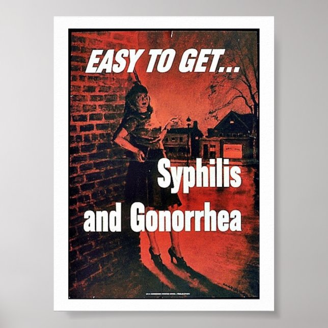 Poster Syphilis Et Gonorrhée (Devant)