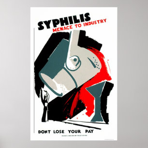 Poster Syphilis Is A Menace 1940 WPA