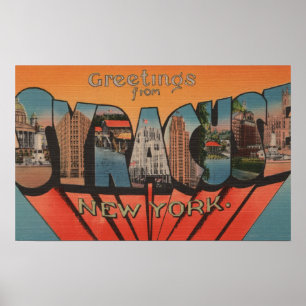 Poster Syracuse, New York - Grandes Lettres Scènes 2