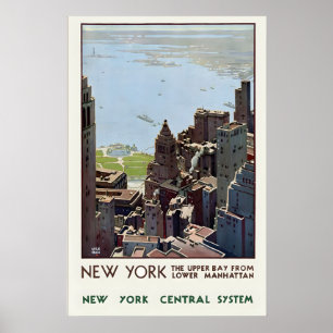 Poster Système Central de New York Gratte-ciel de Manhatt