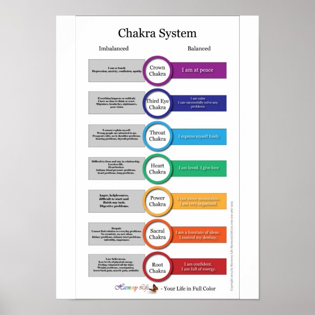 Poster Système Chakra (Devant)
