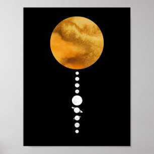 Poster Système solaire minimal