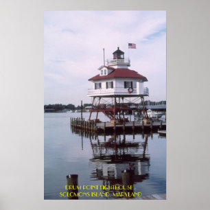 POSTER T03001, DRUM POINT LIGHTHOUSE - SOLOMONS ISLAND...