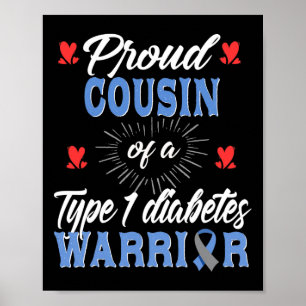 Poster T1d Cousin fier de la sensibilisation au diabète d