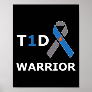 Poster T1d Guerrier Type 1 Sensibilisation au diabète Rub