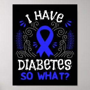 Poster T1D Sensibilisation Ribbon Cadeau Pour Diabète Juv