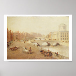 Poster T34018 The River Liffey and the Law Courts, Dublin
