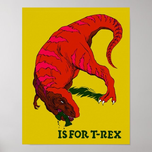 Poster T est pour l'affiche T-Rex (Devant)