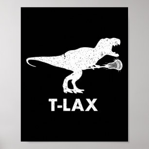 Poster T-lax Dinosaure . Cool Dino Lax Joueur de Crosse 