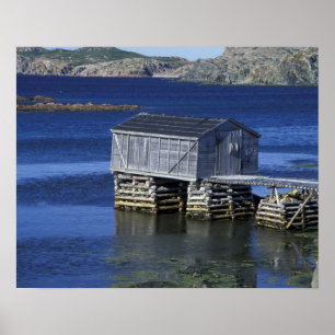 Poster T.N., Canada, Terre-Neuve, Durrell. Pêche