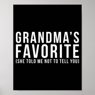 Poster T préféré de grand-mère, petit-fils ou petite-fill