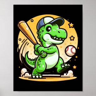 Poster T-rex Dinosaure Frapper Vendre Joueur Douce Garçon