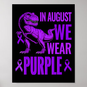 Poster T Rex Dinosaures En Août Nous Portons Une Surdose