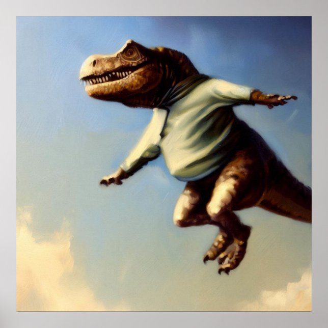 Poster T Rex Jumping (Devant)