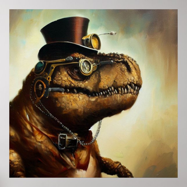 Poster T Rex Steampunk (Devant)
