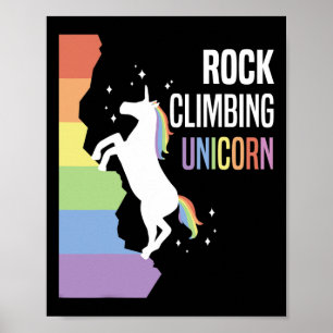 Poster T Shir de Licorne d'escalade drôle de grimpeur de
