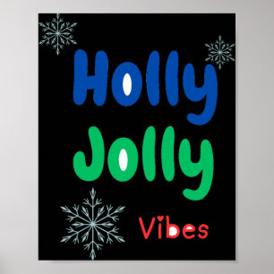 Poster T Shirt Bébé Bold Holly Jolly