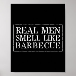 Poster T Shirt Cadeau Barbecue Drôle Les Hommes Réels Sen