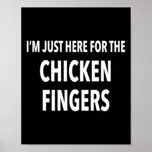 Poster T-shirt cadeau drôle de doigt de poulet 
