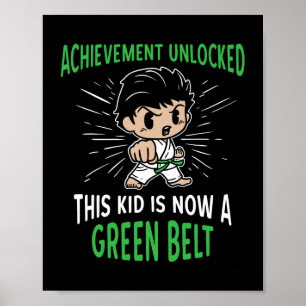 Poster T Shirt Cadeau pour Enfant Karaté Éleve Ceinture V