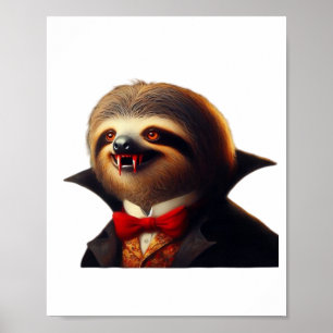 Poster T-Shirt Classique Vampire de Paresseux