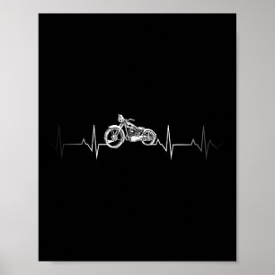 Poster T-shirt Coeur Moto - J'aime mon Motorcyl