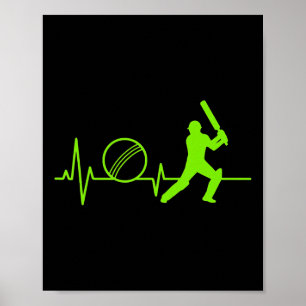 Poster T-shirt Cricket Pouls Cardiaque Tsman Conception P