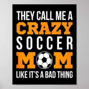 Poster T-shirt de joueur de football de maman de football