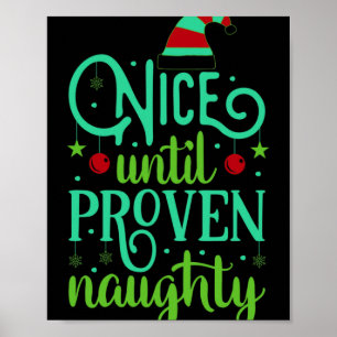 Poster T Shirt de Noël drôle Sympa jusqu'à preuve du cont