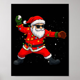 Poster T-shirt de Noël pour garçons et enfants avec Santa