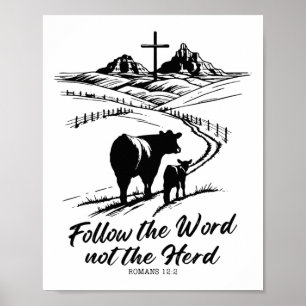 Poster T-shirt de Pâques Suivez la Parole et non le troup