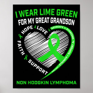 Poster T-shirt de sensibilisation au cancer du lymphome n