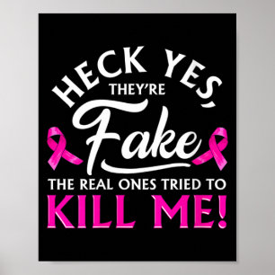 Poster T-shirt de sensibilisation au cancer du sein chez