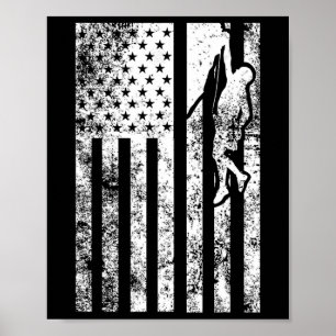 Poster T Shirt d'escalade - Chemise de drapeau d'escalade