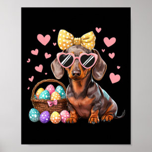 Poster T-shirt drôle de Pâques pour teckel Chien de Vienn