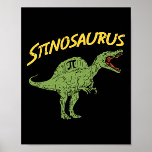 Poster T-shirt drôle de Spinosaurus pour la journée de Pi