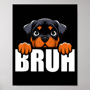 Poster T-shirt drôle pour homme amateur de Rottweiler Bru