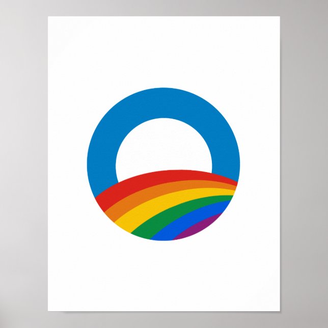 Poster T-shirt du gay pride Obama (Devant)