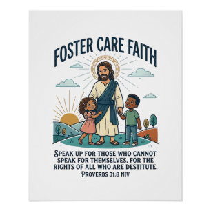 Poster T-shirt graphique chrétien Adoption de Jésus Soins