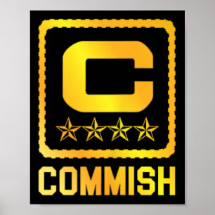 Poster T Shirt Homme Commish Fantasy Football Draft Commi