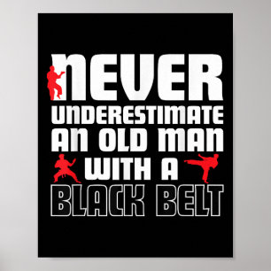 Poster T-shirt humoristique de karaté cool pour hommes. A