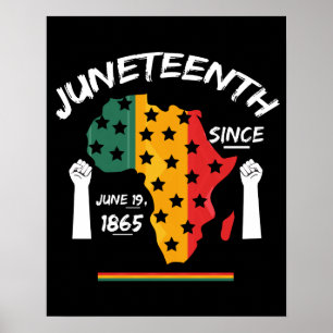 Poster T-shirt Juneteenth Depuis le 19 juin 1865 Free Ish