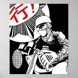 Poster T-shirt moto