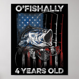Poster T-shirt « Ofishally 4 ans » pour 4e anniversaire p