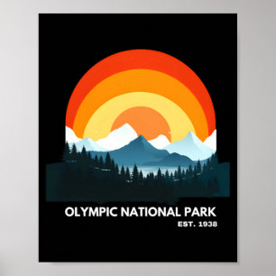 Poster T Shirt Parc National Olympique Établi En 1938 Wa
