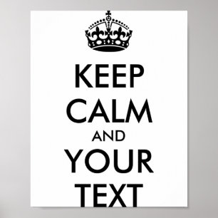 Poster T-shirt personnalisé Keep Calm et votre texte_1 